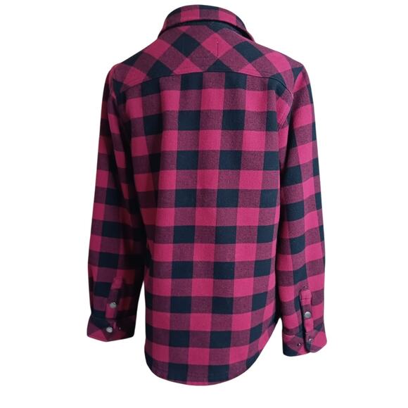 ORVIS Barn Jacket M Snaps Plaid Gorp Utility Outdoors‎ Cabin Country Western Red - Picture 9 of 9